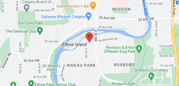 map of 738 RIDEAU RD SW